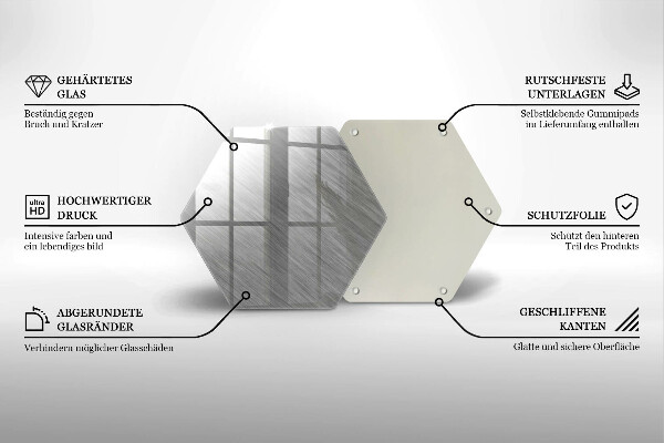 Tagliere in vetro Sfondo con struttura in metallo