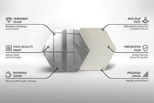 Tagliere in vetro Sfondo con struttura in metallo