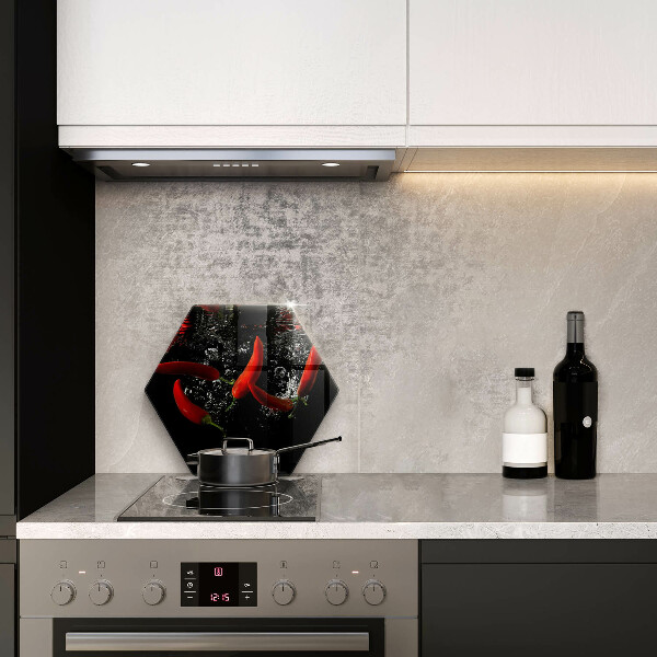 Tagliere in vetro Peperoncini in acqua