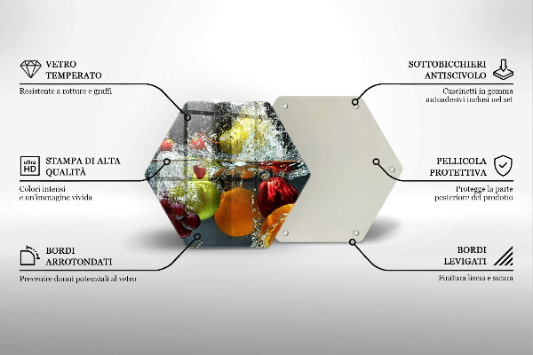 Tagliere in vetro Frutta succosa in acqua