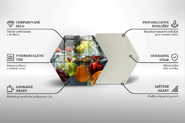 Tagliere in vetro Frutta succosa in acqua