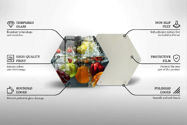 Tagliere in vetro Frutta succosa in acqua