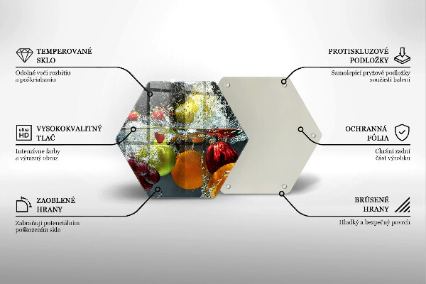 Tagliere in vetro Frutta succosa in acqua