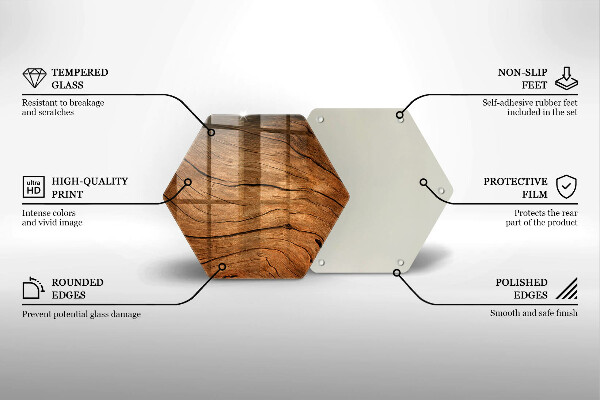 Tagliere in vetro Struttura della tavola di legno