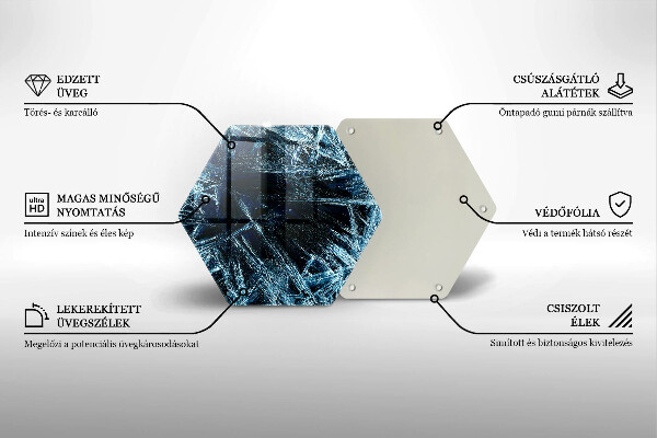 Tagliere in vetro Struttura del ghiaccio tagliente