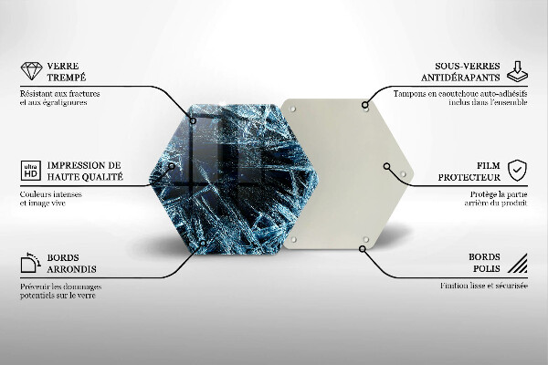 Tagliere in vetro Struttura del ghiaccio tagliente