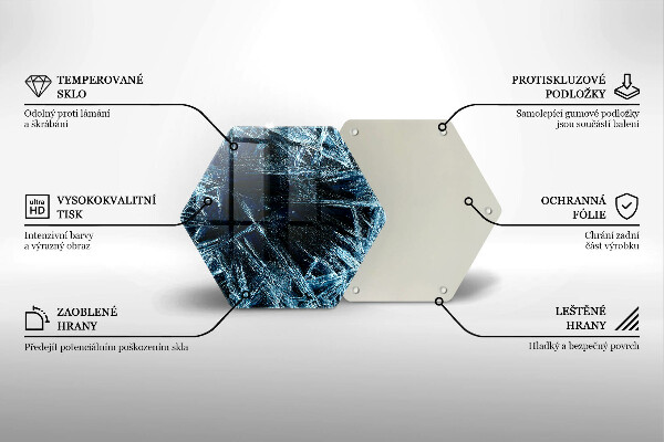 Tagliere in vetro Struttura del ghiaccio tagliente
