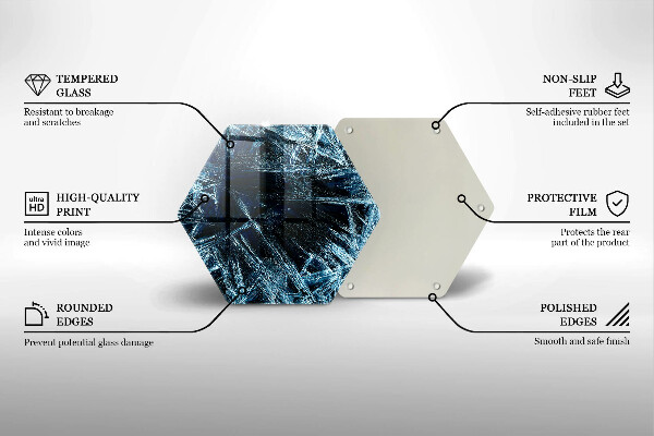 Tagliere in vetro Struttura del ghiaccio tagliente