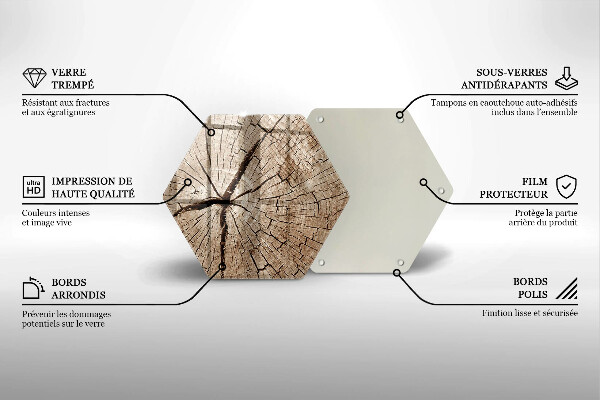 Tagliere in vetro Sezione trasversale di un albero