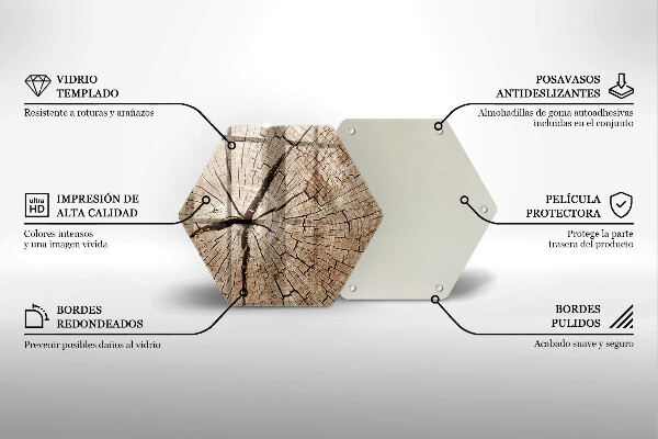 Tagliere in vetro Sezione trasversale di un albero
