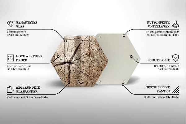 Tagliere in vetro Sezione trasversale di un albero