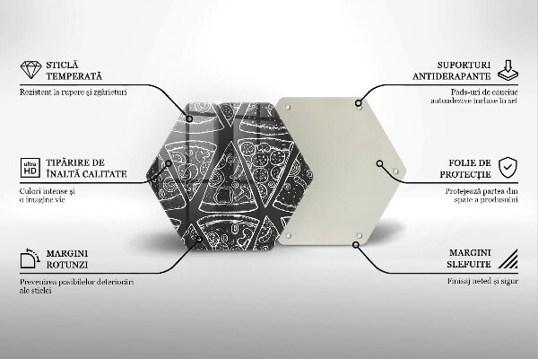 Tagliere in vetro Illustrazione della pizza