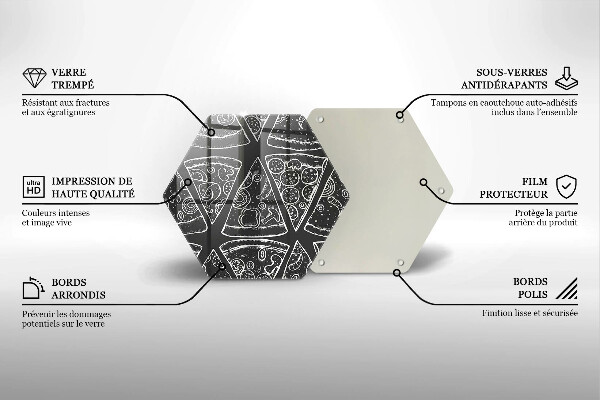 Tagliere in vetro Illustrazione della pizza