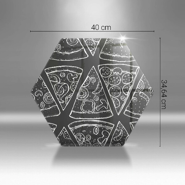 Tagliere in vetro Illustrazione della pizza