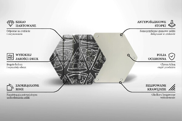 Tagliere in vetro Illustrazione della pizza