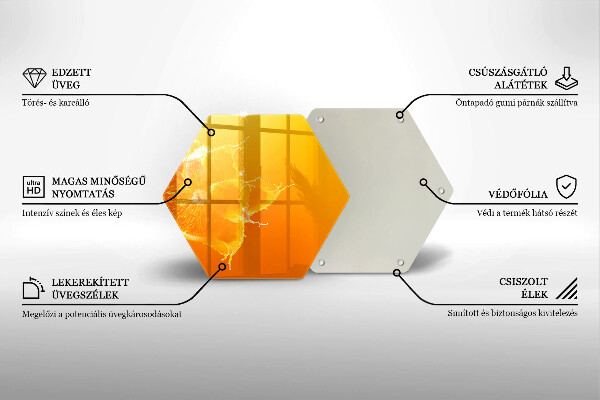 Tagliere in vetro Succoso frutto arancione