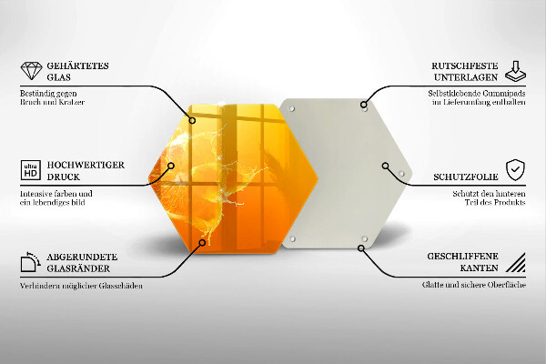 Tagliere in vetro Succoso frutto arancione