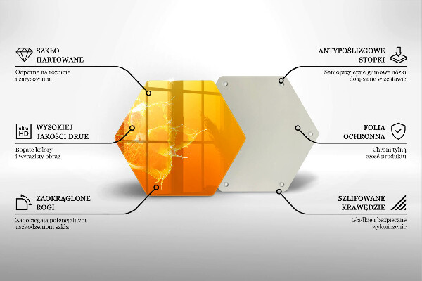 Tagliere in vetro Succoso frutto arancione