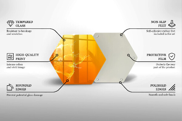 Tagliere in vetro Succoso frutto arancione