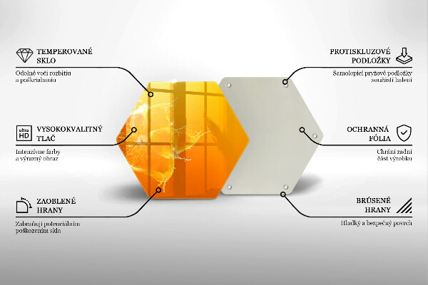 Tagliere in vetro Succoso frutto arancione