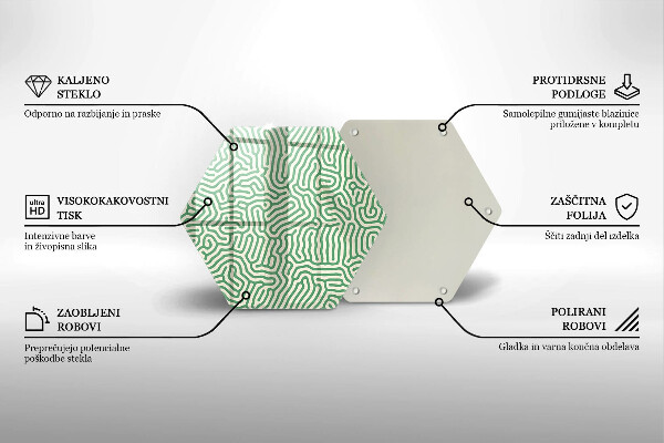 Tagliere in vetro Linee astratte