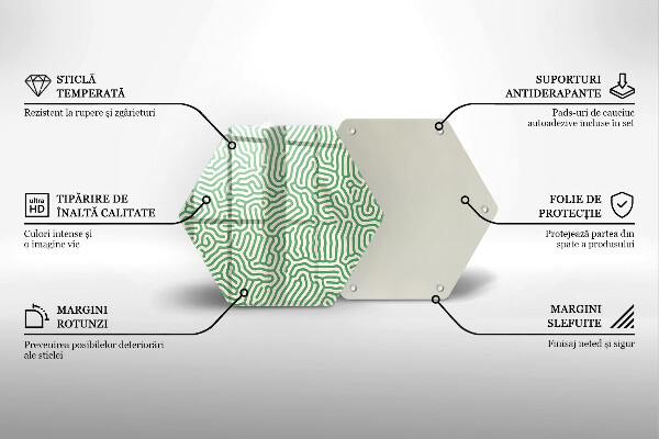Tagliere in vetro Linee astratte