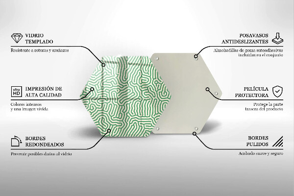 Tagliere in vetro Linee astratte