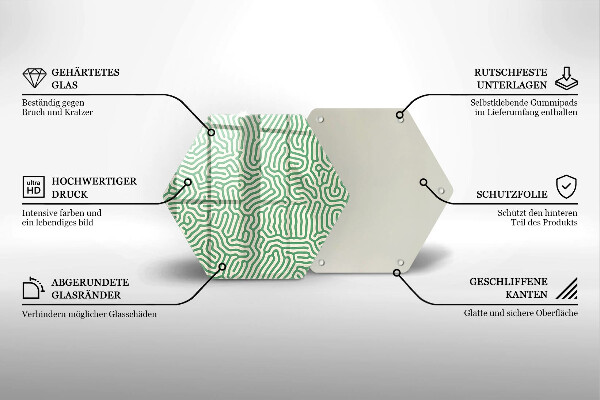 Tagliere in vetro Linee astratte