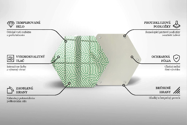 Tagliere in vetro Linee astratte