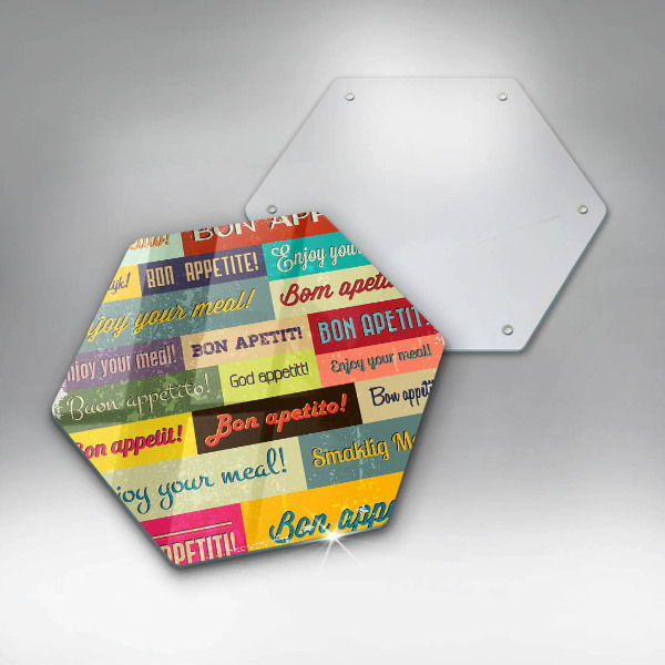 Tagliere in vetro Sottotitoli Buon appetito lingue