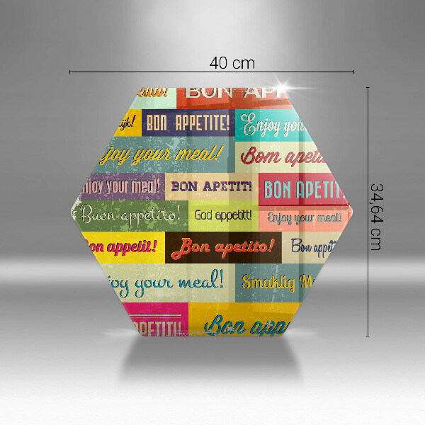 Tagliere in vetro Sottotitoli Buon appetito lingue