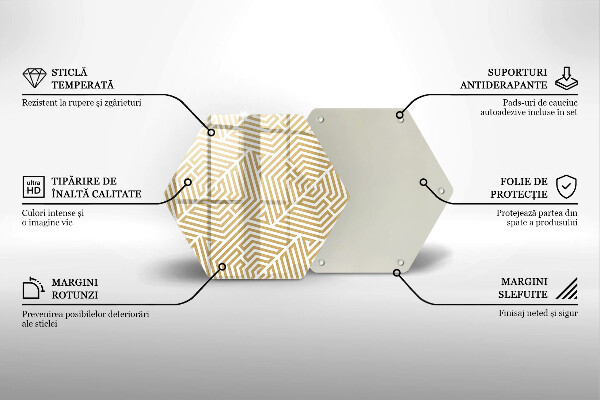 Tagliere in vetro Linee geometriche