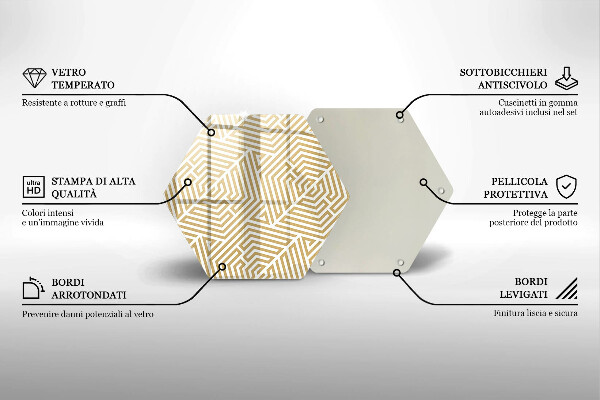 Tagliere in vetro Linee geometriche