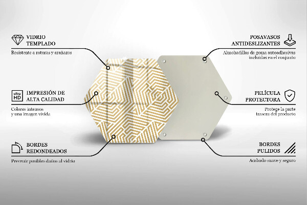 Tagliere in vetro Linee geometriche