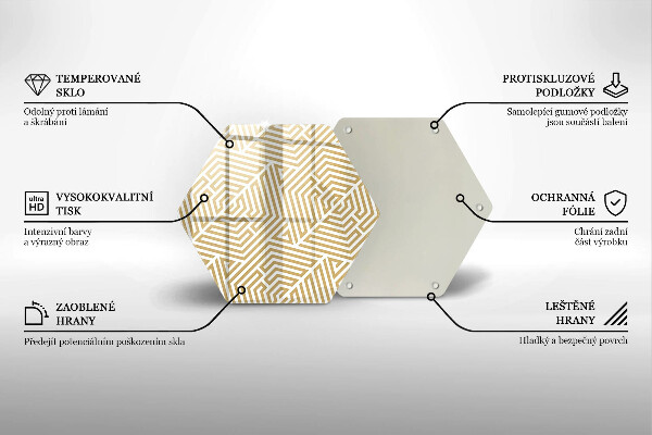 Tagliere in vetro Linee geometriche