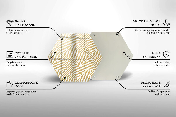 Tagliere in vetro Linee geometriche