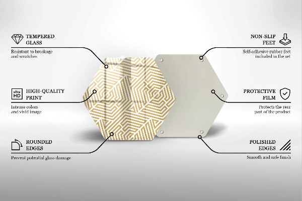 Tagliere in vetro Linee geometriche
