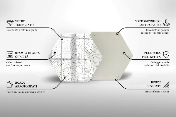 Tagliere in vetro Forme astratte