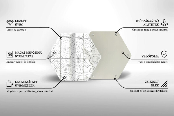 Tagliere in vetro Forme astratte