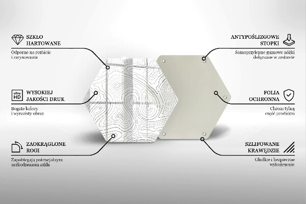 Tagliere in vetro Forme astratte