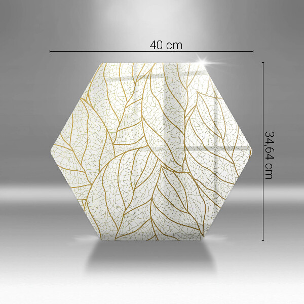 Tagliere in vetro Modello di foglie line-art