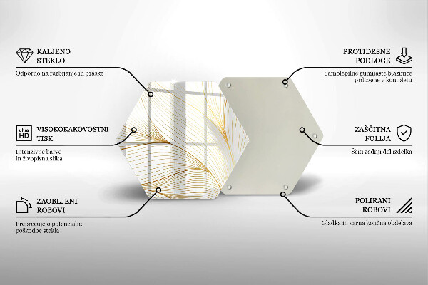 Tagliere in vetro Modello di linee moderne