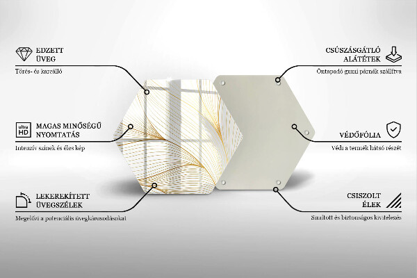 Tagliere in vetro Modello di linee moderne