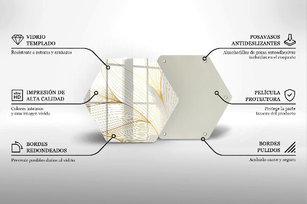 Tagliere in vetro Modello di linee moderne