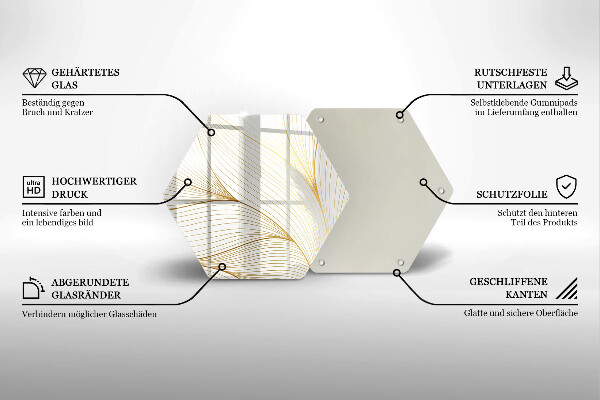 Tagliere in vetro Modello di linee moderne