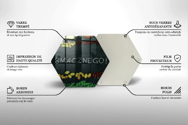 Tagliere in vetro Iscrizione Buon appetito!