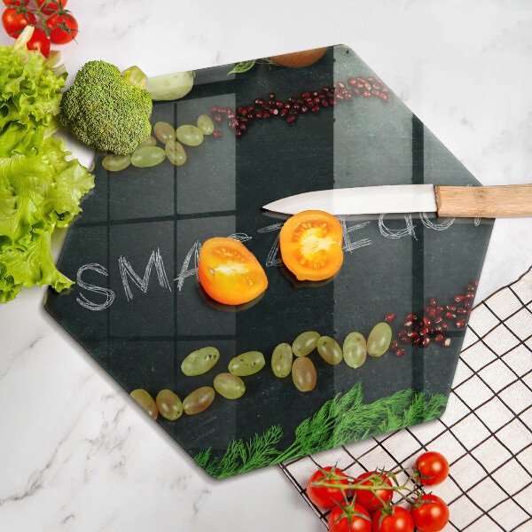 Tagliere in vetro Iscrizione Buon appetito!