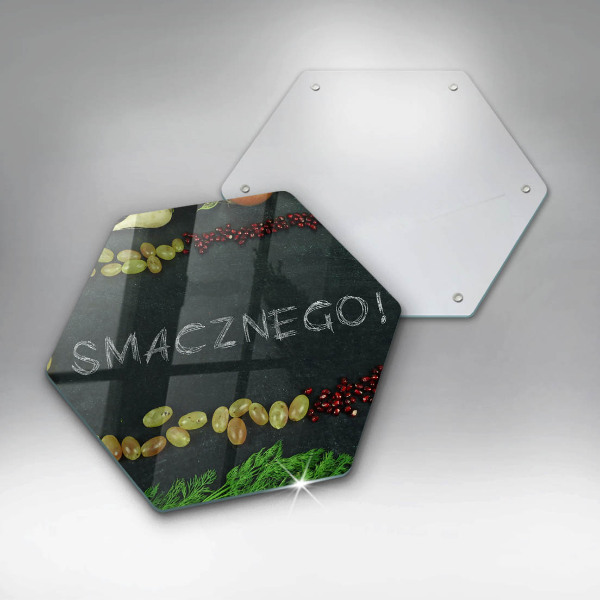 Tagliere in vetro Iscrizione Buon appetito!