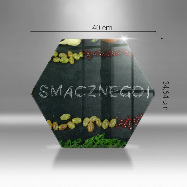 Tagliere in vetro Iscrizione Buon appetito!