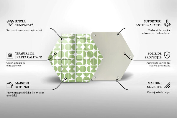 Tagliere in vetro Modello di forme boho